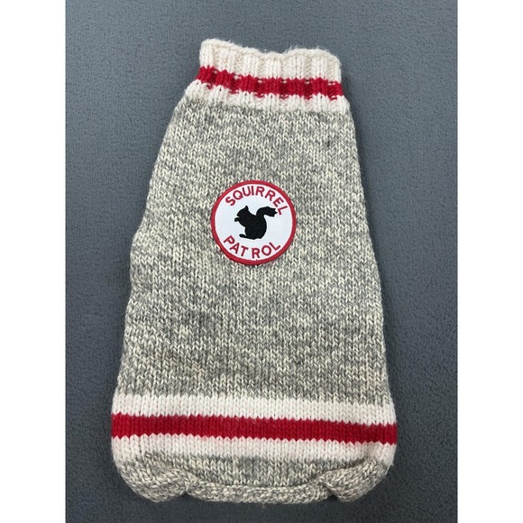 Chilly Dog Other - Chilly Dog Wool Dog Sweater Medium Gray Squirrel Patrol Warm Winter Knit Cozy